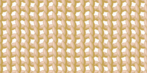 Seamless abstract geometric pattern from ropes. Vector illustration.