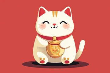 Adorable Maneki-neko, lucky cat