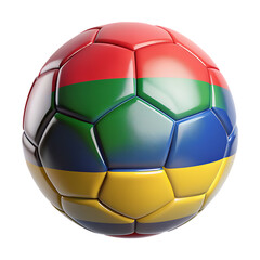 Obraz premium Mauritius Flag Soccer Ball