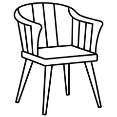 Elegant Chair Outline Illustration