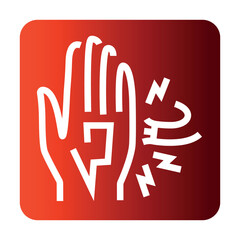 Electric shocks color line icon. Household injuries.