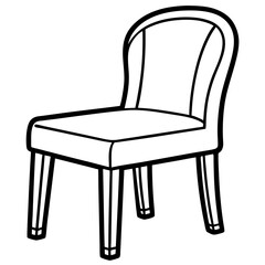 Elegant Chair Outline Illustration