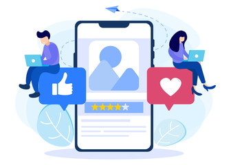 Illustration vector graphic cartoon character of social media