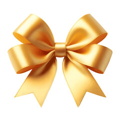 Gold bow with transparent background 