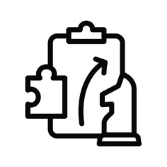 14 strategy plan line icon illustration vector graphic