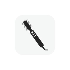 Electric brush hair dryer  isolated on white background 