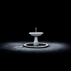 Dark Night for Quiet Fountain, Park.