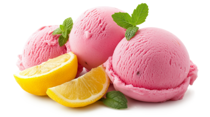 Lemon ice cream pink