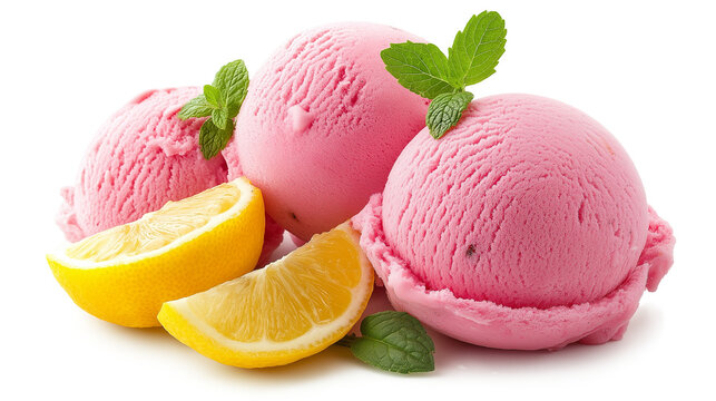 Lemon ice cream pink