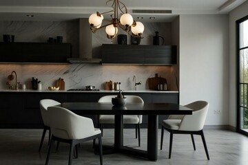 kitchen and dining room