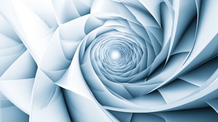 Abstract Spiral Design with Soft Blue Tones in a Dynamic Pattern