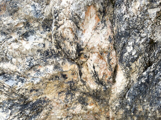 high-resolution close-up of a textured natural rock surface with intricate patterns. organic color variations. rock texture. natural abstract