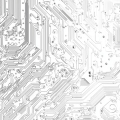 Technology circuit board texture background. Abstract circuit board banner wallpaper. Digital data industry. Engineering electronic motherboard. Wave flow , vector illustration 