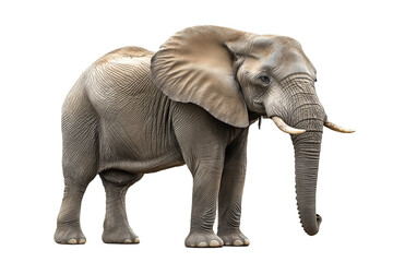 Obraz premium Majestic African Savanna Elephant Loxodonta Africana Isolated on Transparent Background