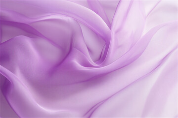 Obraz premium Sheer Purple Fabric Folds Photography. Light Purple Background. Flowing Fabric Texture. Abstract Drapery Background. Elegant Material for Design.