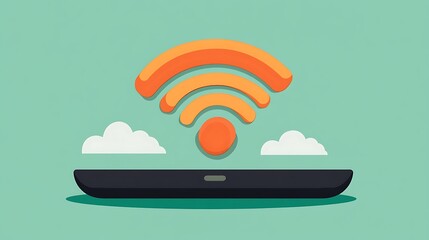 Wireless connection; tablet; internet; wifi.