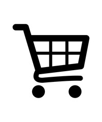 Cart icon filled with black
