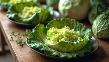 Artistic Vegetable Arrangement on Plate