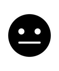 Fototapeta premium Neutral face emoji icon 