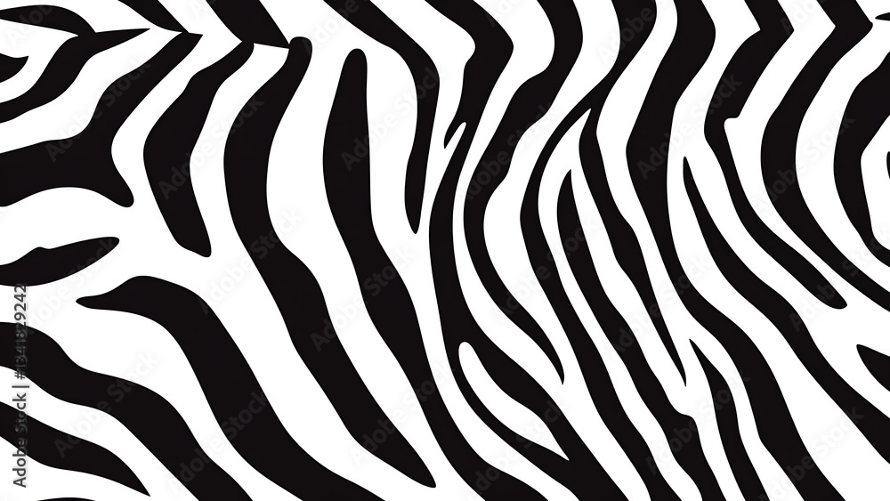Poster black and white zebra stripe pattern with high-contrast camouflage design