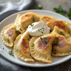 Dumplings with meat and cheese