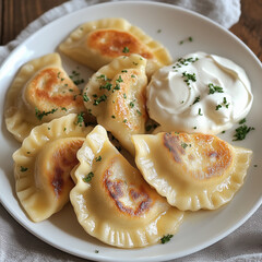 Dumplings with meat and cheese