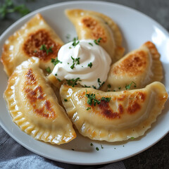 Dumplings with meat and cheese