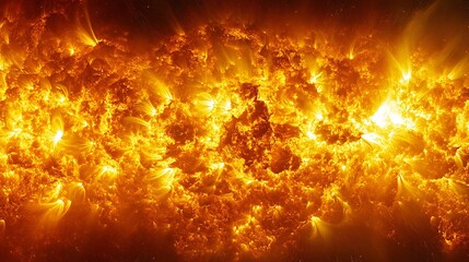 Naklejka premium A vibrant and energetic image of a star or sun surface