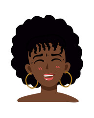 Vector Illustration of Laughing African American Woman for Advertising Campaigns