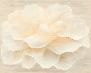 Cream Flower for Wood Background, Close-up.
