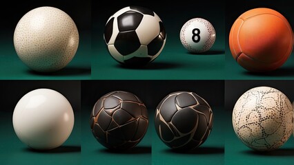 "Ultimate Sports Ball Icon Collection: Minimalist Flat Design for 11 Popular Sports"