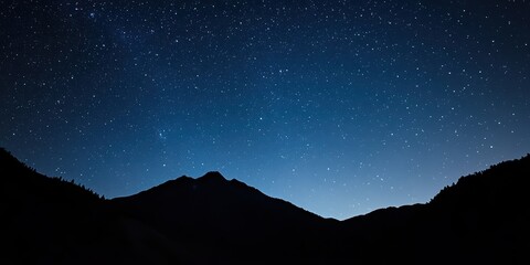 Stunning night landscape featuring the bright Milky Way galaxy over majestic mountains. A breathtaking starry sky perfect for nature, astronomy, and adventure themes.