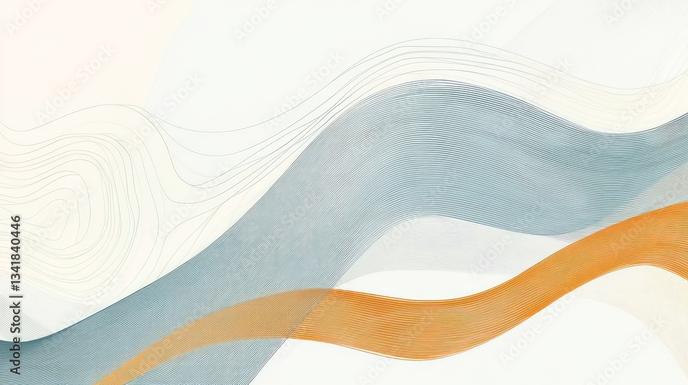 Poster abstract minimal curvy wavy networking background, minimal background style, colorful modern lines b
