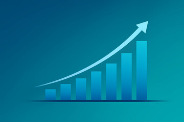 "A growing bar graph representing market and financial growth"