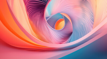 Abstract swirling vibrant colorful lines creating a dynamic tunnel effect.