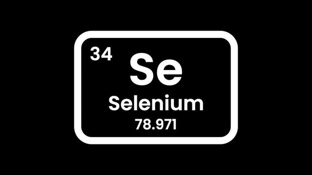 Selenium element icon, Periodic table element Selenium icon. Element of the periodic table of the Mendeleev system icon animation.
