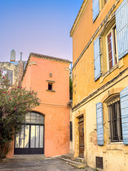 Street view of old village Arles in France