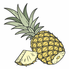 vector illustration of pineapple