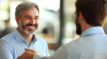 Experienced mentor guides new employee, sharing company insights and valuable knowledge