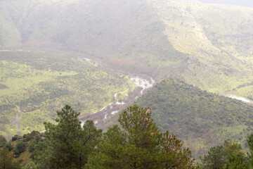 Paisaje desde el mirador del embalse de El Atazar