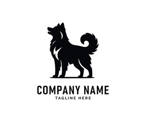 Dog Logo Design. Black Dog Silhouette, Canine Logo, Animal Design, Pet Icon