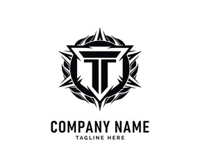 TT Monogram Logo Design. Tribal Style Monogram Logo Design Letter TT Emblem