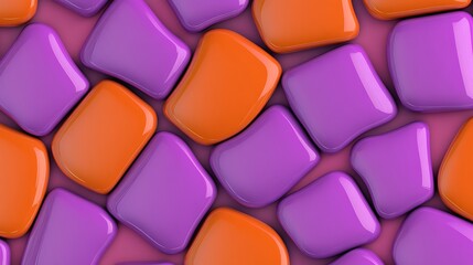 Purple and orange chewy candy