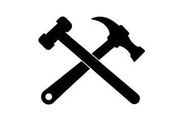  Hammer and  Wrench Crossed Symbol of Labor day vector icon