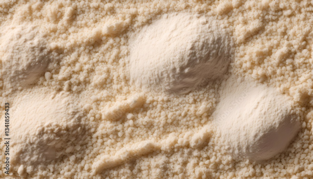 Poster soft wheat flour creating gentle mounds on a textured surface