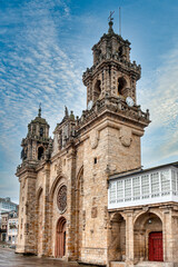 Fototapeta premium The Cathedral Basilica of the Virgin of the Assumption of Mondoñedo, Lugo, Galicia, Spain