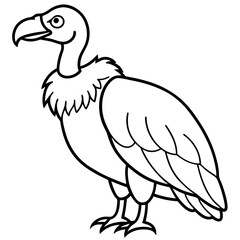 Elegant Vulture Outline Illustration