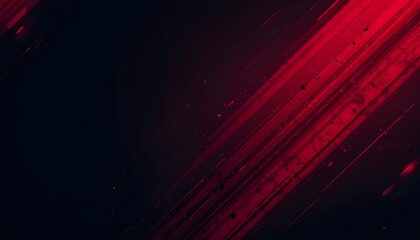 Fototapeta premium Abstract banner design featuring dark red grunge stripes. A geometric tech-inspired vector background.