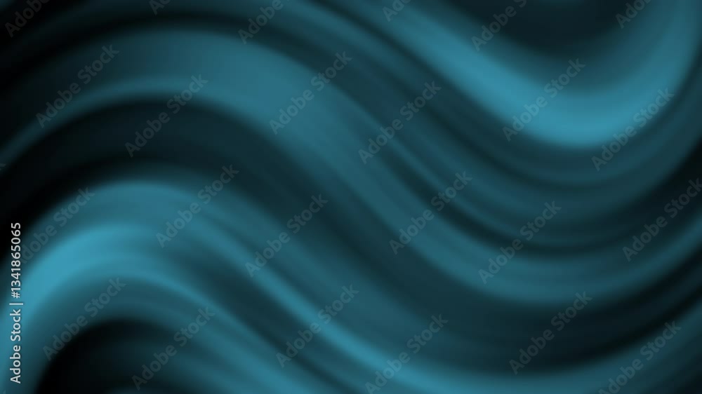 Poster a smooth, flowing abstract pattern in shades of teal, creating a sense of movement and depth.