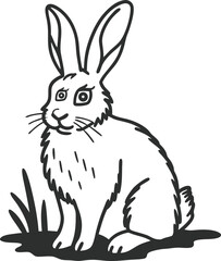 vector illustration of a rabbit